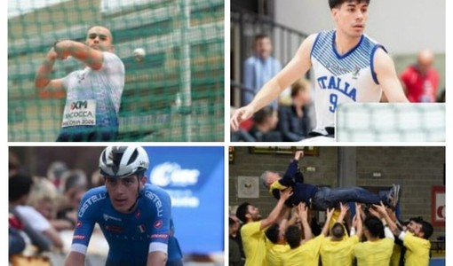 Nel collage, da sinistra a destra, Filippo Iacocca, Federico Balsamo, Roberto Capello e Sergio Tabbia acclamato dal team