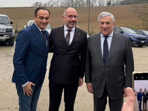 Alberto Cirio, Maurizio Rasero, Antonio Tajani (immagine dal profilo Facebook del presidente Cirio)
