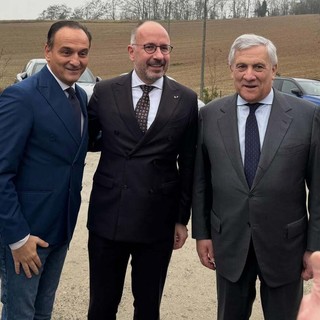 Alberto Cirio, Maurizio Rasero, Antonio Tajani (immagine dal profilo Facebook del presidente Cirio)