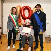 La signora Bardini con Stefania Morra e Simone Nosenzo