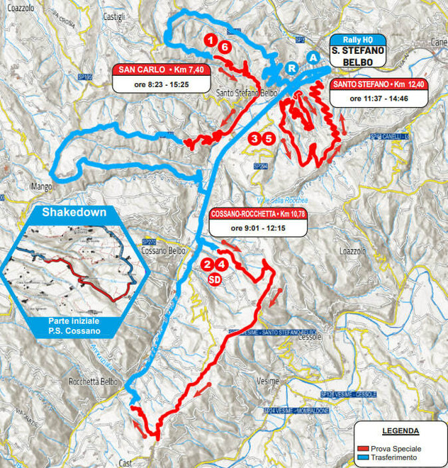 Ottavo Rally Santo Stefano Belbo: i divieti di transito nell'Astigiano