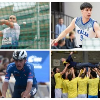 Nel collage, da sinistra a destra, Filippo Iacocca, Federico Balsamo, Roberto Capello e Sergio Tabbia acclamato dal team