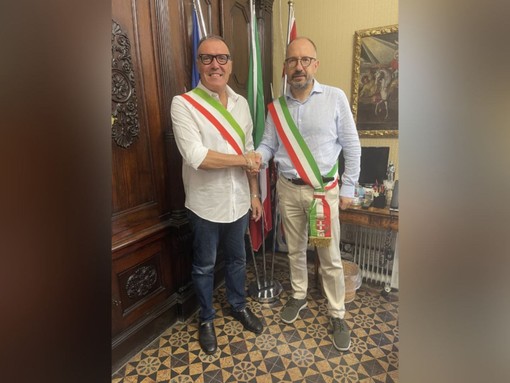 I sindaci di Costigliole e di Asti Enrico Alessandro Cavallero e Maurizio Rasero