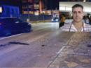 Il luogo dell'incidente con, nel riquadro, una immagine della vittima tratta dal suo profilo Facebook