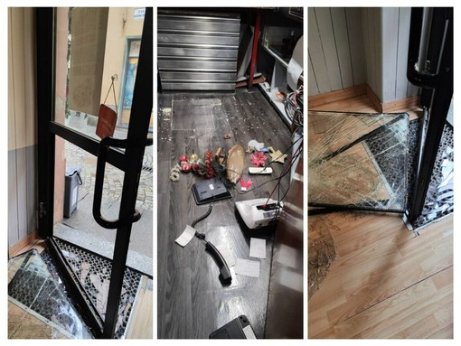 Un collage di immagini della spaccata (foto tratte dal profilo Facebook del titolare) Un collage di immagini della spaccata (foto tratte dal profilo Facebook del titolare)