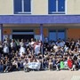 Gli Alpini con i ragazzi della scuola di primo e secondo grado di Nizza Monferrato.