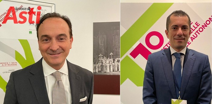 Il presidente Cirio e l'assessore Gabusi