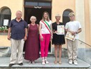 Nella foto: i vincitori (da sinistra Guido Rosina, la mamma di Sisto Borgnino, Alessandro Franzè) con Patrizia Grosso e Anna Macchia