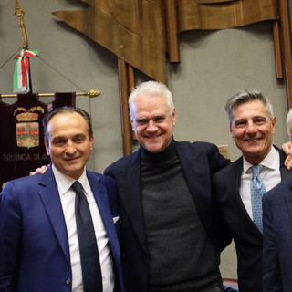 Il Congresso astigiano  di Forza Italia con il presidente Cirio e il ministro Zangrillo (Merphefoto)