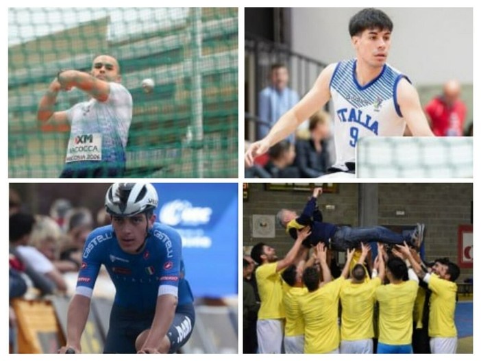 Nel collage, da sinistra a destra, Filippo Iacocca, Federico Balsamo, Roberto Capello e Sergio Tabbia acclamato dal team