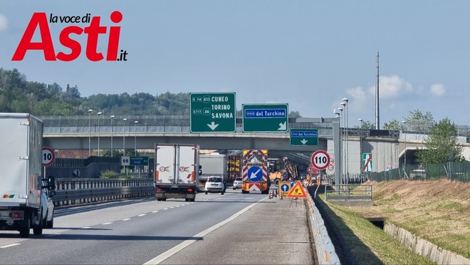 Isola d'Asti, proseguono i lavori sull’A33: chiusa la carreggiata in direzione Asti