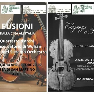 Il violino unisce Asti e la Cina: due appuntamenti nella chiesa di San Martino