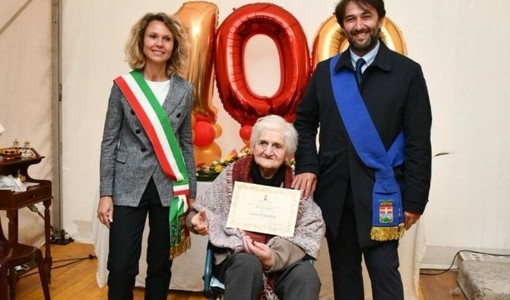 La signora Bardini con Stefania Morra e Simone Nosenzo