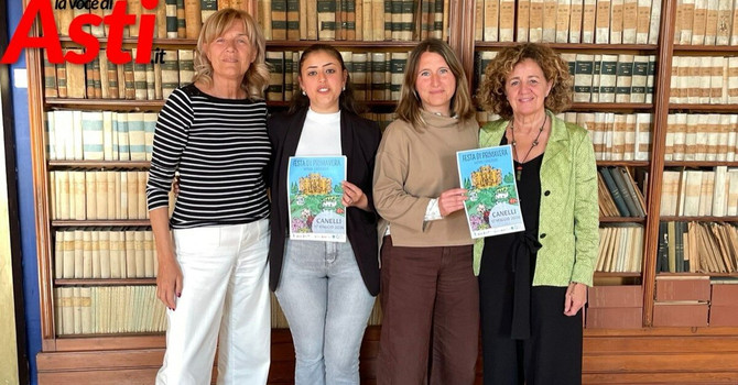 Annamaria Tosti (assessore Istruzione), Giulia Scarlata (Canelli Crew), Paola Bottero (assessore Turismo),  Maria Laura Antonucci (Intrecci33)