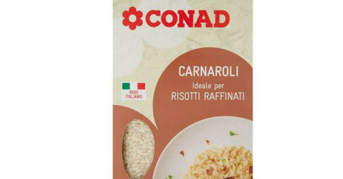 Allerta alimentare, ritirato lotto di riso carnaroli Conad