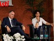 Emanuele Orsini con la giornalista  del Sole 24 Ore Filomena Greco