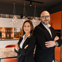 Barbara Zapponi arredatrice e Claudio Chiappetta store manager, progettisti del punto vendita di Corso Alessandria