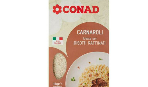 Allerta alimentare, ritirato lotto di riso carnaroli Conad