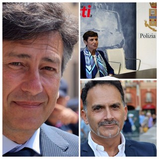 Il prefetto Ventrice, il questore Di Donato e l'assessore Giacomini