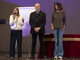 La direttrice della Biblioteca Astense Alessia Conti (a sinistra), Mauro Crosetti e Roberta Bellesini (presidente della Biblioteca) sul palco della scorsa edizione del premio - ph. Franco Rabino