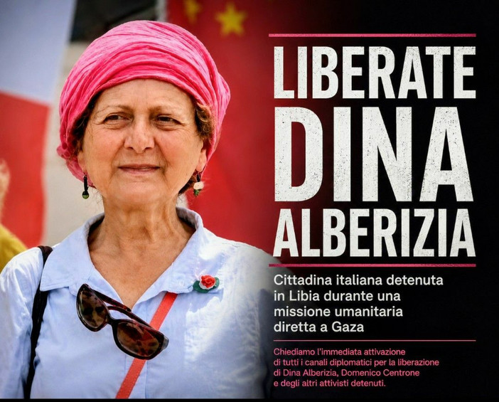 Mobilitazione in Piemonte per l'attivista astigiana Dina Alberizia e Nico Centrone detenuti in Libia Mobilitazione in Piemonte per l'attivista astigiana Dina Alberizia e Nico Centrone detenuti in Libia