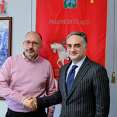 Il neo segretario con il presidente della Provincia e sindaco, Maurizio Rasero (MerfePhoto)