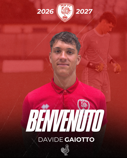 Calciomercato: l'Asti ufficializza l’acquisto del portiere Davide Gaiotto