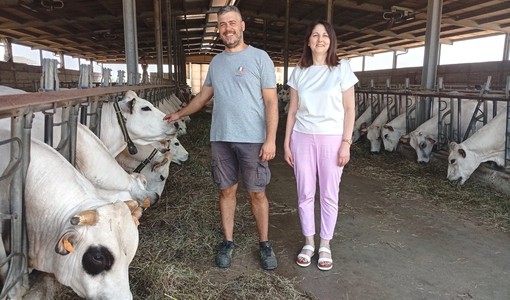 Anna Macchia con Andrea Rabino (azienda agricola La Rondine) Anna Macchia con Andrea Rabino (azienda agricola La Rondine)