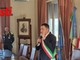Il sindaco Vitello durante il riconoscimento della cittadinanza a don Ciotti