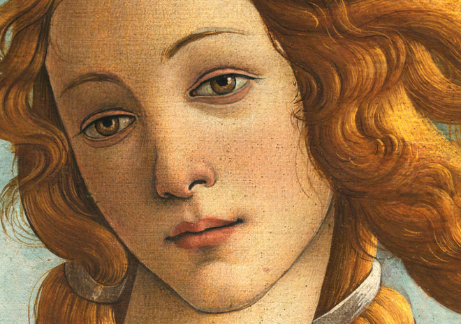 Dettaglio del dipinto La nascita di Venere di Sandro Botticelli
