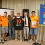 Nella foto, da sinistra: Alberto Solaro (preparatore dei portieri), Fabio Montauro (esterno), Herman Patanè (allenatore) e Marco Caccialupi (DG)