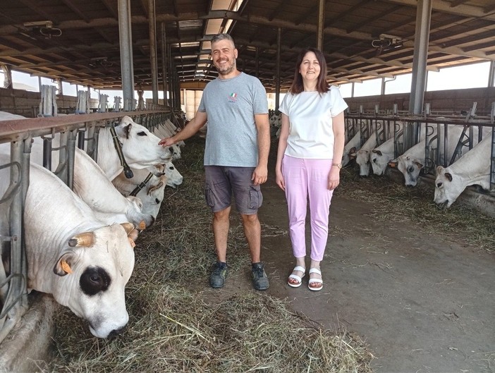 Anna Macchia con Andrea Rabino (azienda agricola La Rondine) Anna Macchia con Andrea Rabino (azienda agricola La Rondine)
