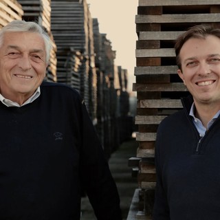 Eugenio Gamba ritratto con il figlio Mauro