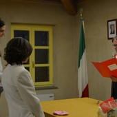 Emanuela e Linda nel giorno dell'unione civile a Baldichieri