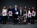 Il sindaco Maurizio Rasero e l'assessore alla Cultura Paride Candelaresi ritratti con i vincitori della scorsa edizione del Premio