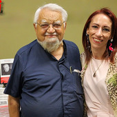 Enzo Bianchi con Manuela Caracciolo (MerfePhoto)