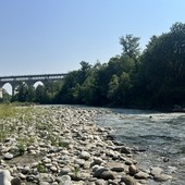 Il fiume Stura in secca nei pressi del capoluogo
