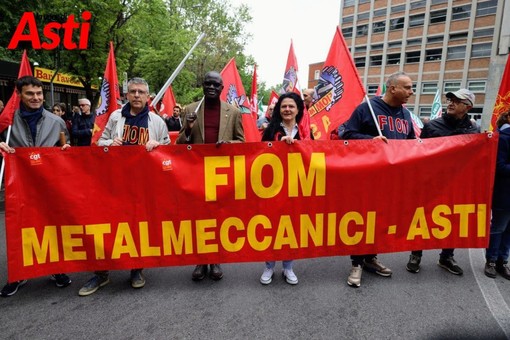 Immagine d'archivio del corteo Fiom-Cgil in occasione della Festa dei Lavoratori del 2023