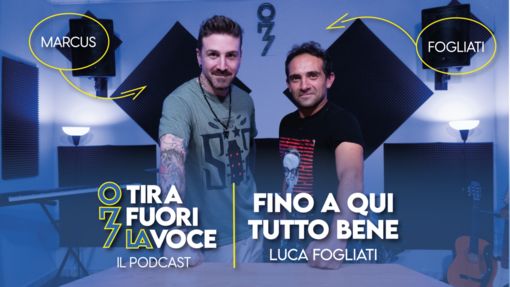 Da sx: Marco Malusa con Luca Fogliati, in studio di registrazione
