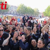 La gioia della commissione artistica di San Damiano per la vittoria (ph. Merfephoto - Efrem Zanchettin)