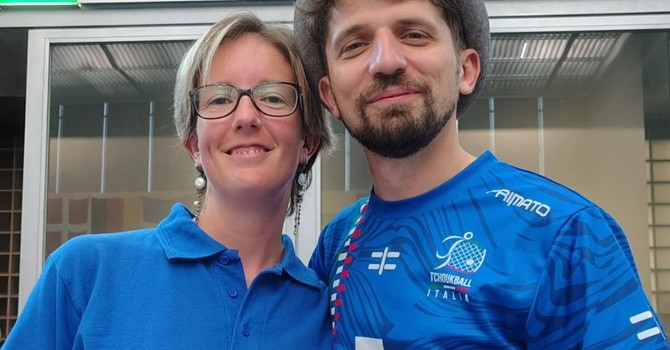 Francesco Pellitteri con la moglie Simona Merlone, medico della squadra Francesco Pellitteri con la moglie Simona Merlone, medico della squadra
