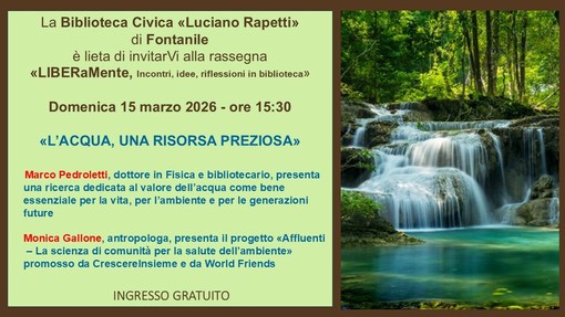 Fontanile riflette sul valore dell'oro blu alla biblioteca Rapetti