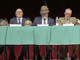Fabrizio Pighi (il primo da sinistra) tra il presidente Favero (al centro) e il gen. Vezzoli Fabrizio Pighi (il primo da sinistra) tra il presidente Favero (al centro) e il gen. Vezzoli