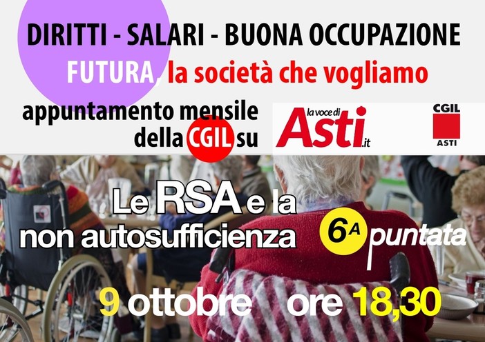 Torna in diretta &quot;Futura&quot;: al centro del confronto RSA e non autosufficienza in Piemonte e nell'Astigiano