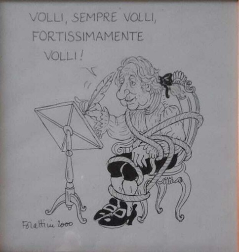 La vignetta che Forattini realizzò in occasione della cittadinanza onoraria - Immagine riprodotta per gentile concessione dell'avvocato Luigi Florio