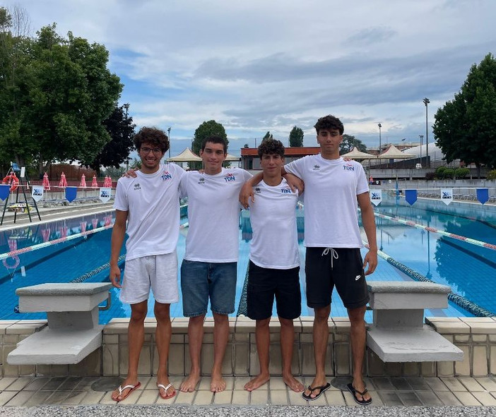 Nell'immagine, da sinistra a destra: Filippo Ponassi, Davide Principato, Stefano Cannella e Tommaso Dadone