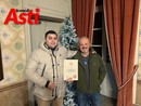 In foto il sindaco di Castelletto Molina, Luca Gabutto insieme a Franco Novelli