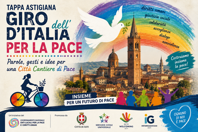 Asti si fa cantiere di pace: seminario, marcia e riflessioni per la tappa del giro nazionale