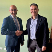 Il direttore generale Gorgoni con Morra Il direttore generale Gorgoni con Morra