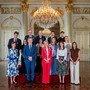 La consegna a Palazzo reale a Bruxelles della borsa di studio a Giulia Albertini, alla presenza della principessa Astrid del Belgio